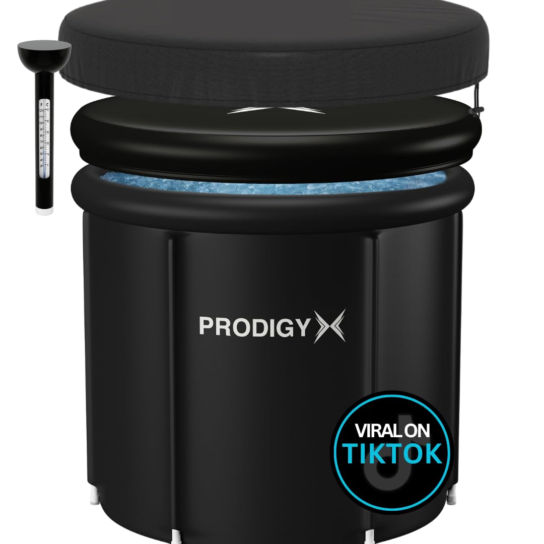 Prodigy X Portable Ice Plunge Bath Tub (Includes Lid & Thermometer)