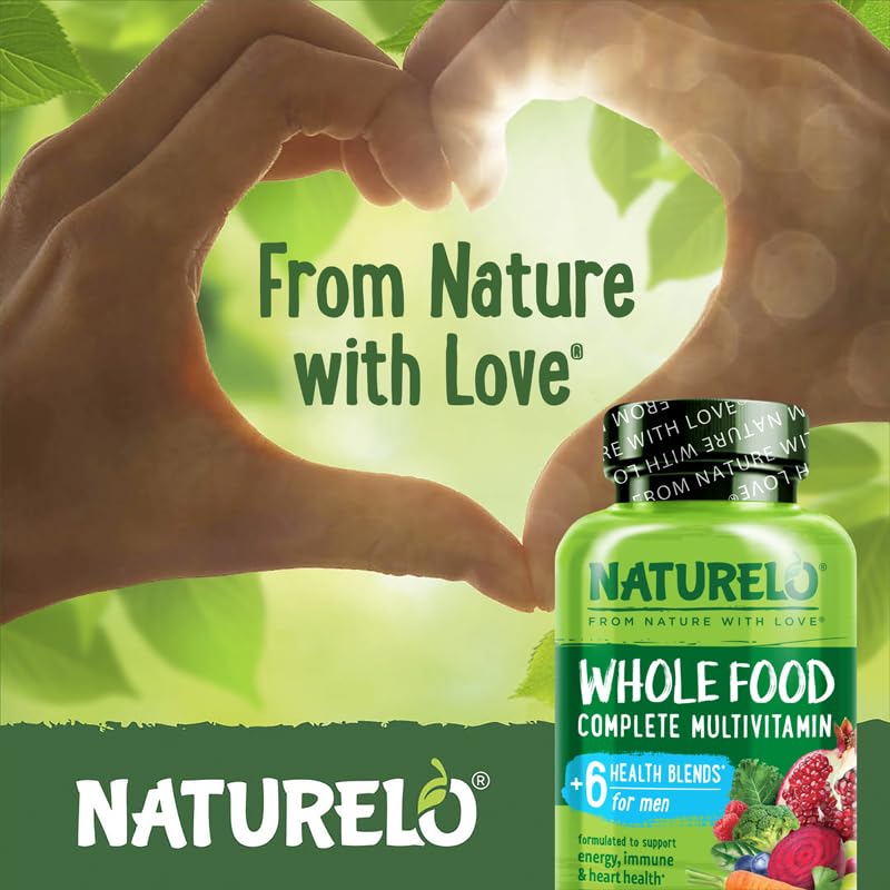NATURELO Whole Food Multivitamin for Men (120 Vegan Capsules)