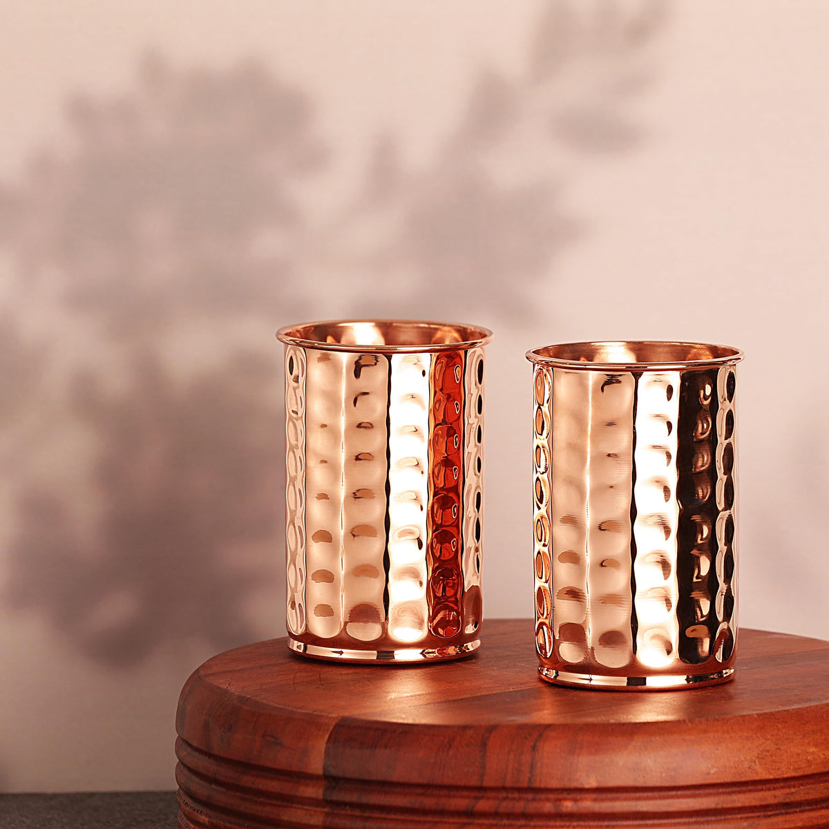 HealthGoodsIn Pure Hammered Copper Cups 350mL (Set of 2)