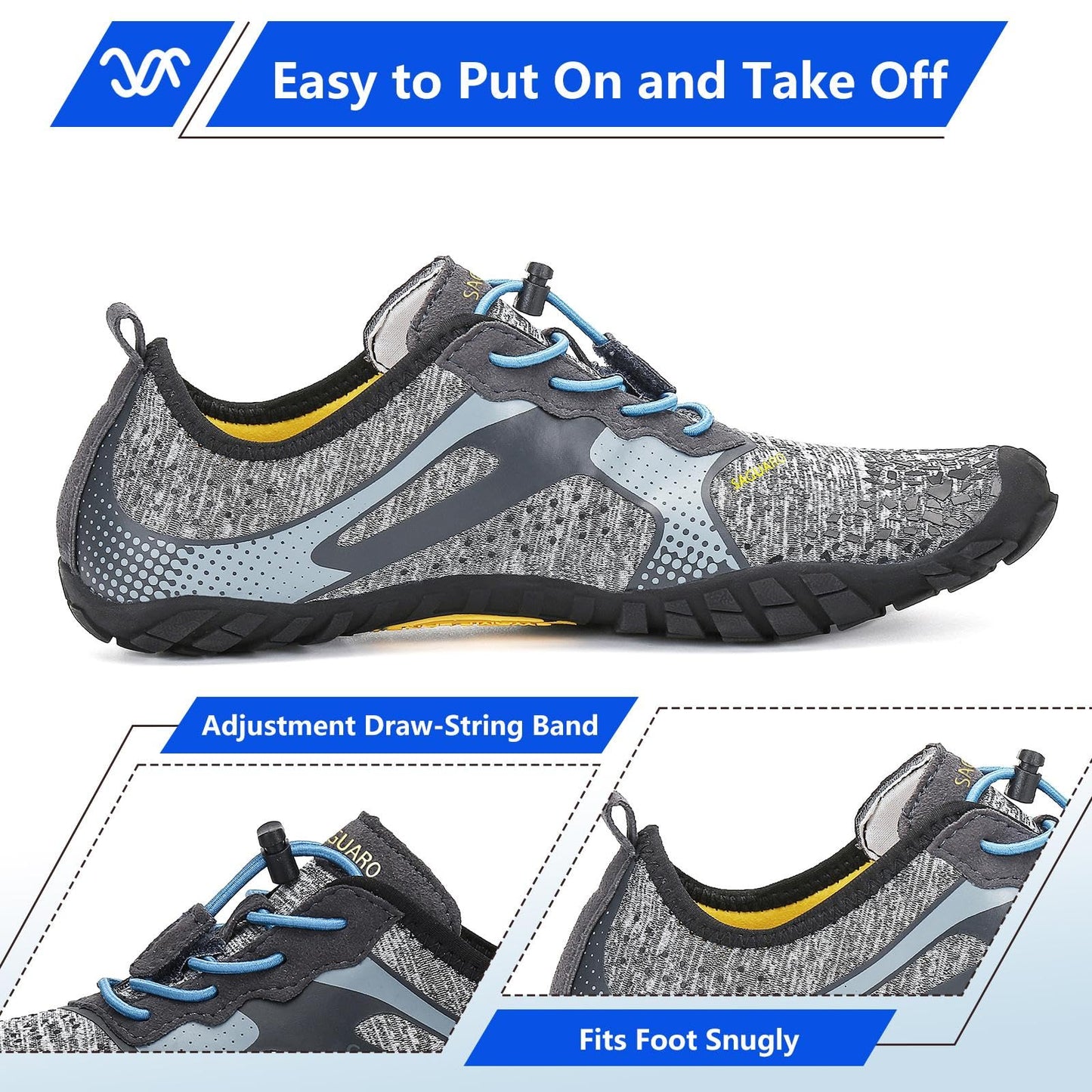 SAGUARO Unisex Barefoot Trail Running Shoes, Lightweight Breathable.