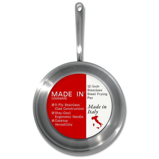 Made In 12-Inch 5-Ply Stainless Steel Frying Pan