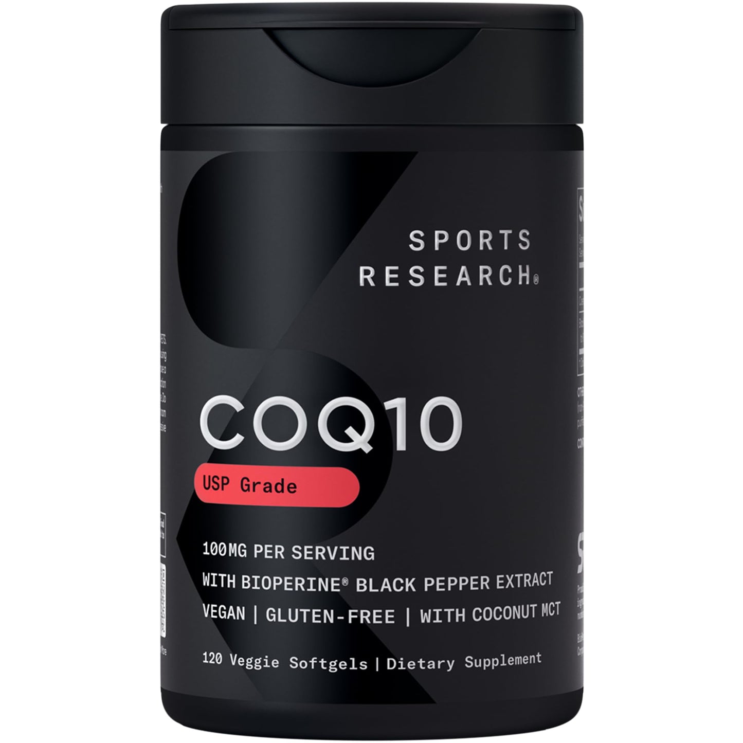 Sports Research Vegan CoQ10 100mg with Coconut Oil & BioPerine
