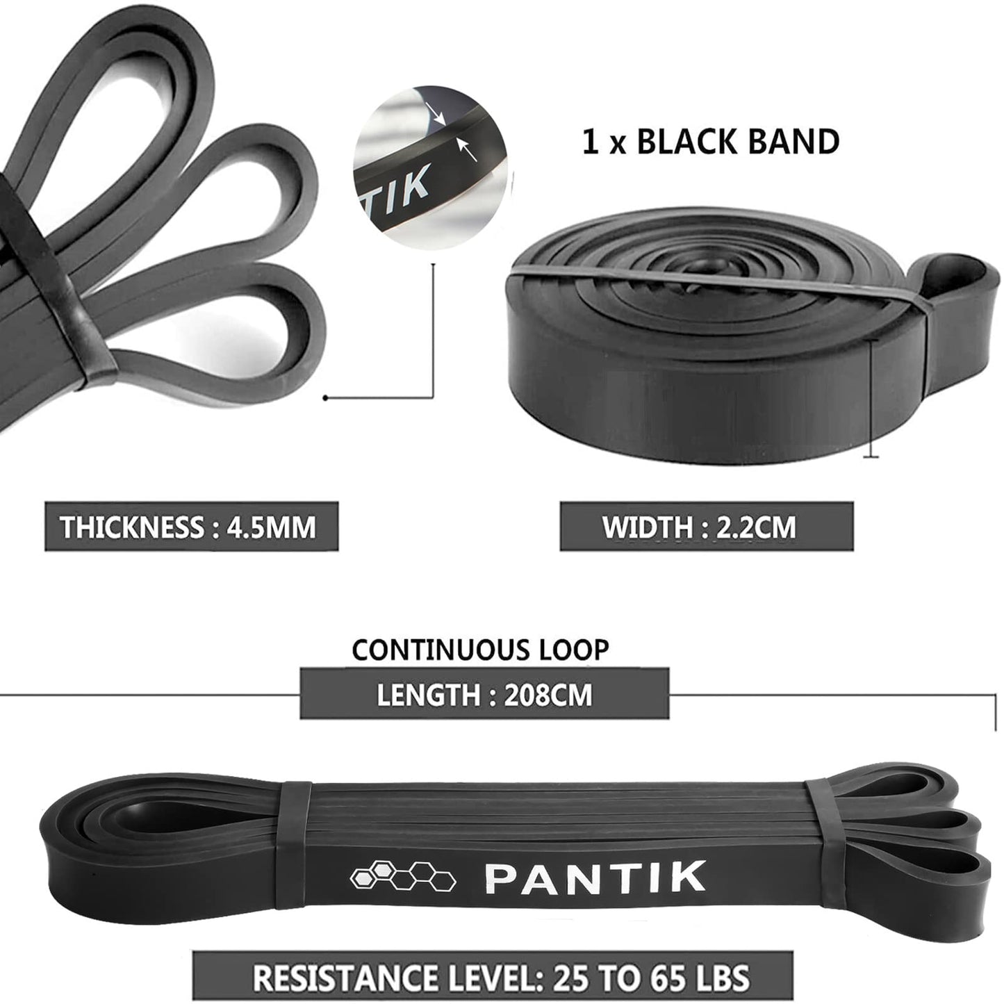 PANTIK Heavy-Duty Latex Resistance Band