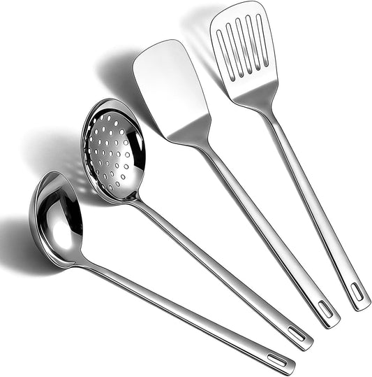 ReaNea Premium Stainless Steel Kitchen Cooking Utensils Set (4-Piece Set)