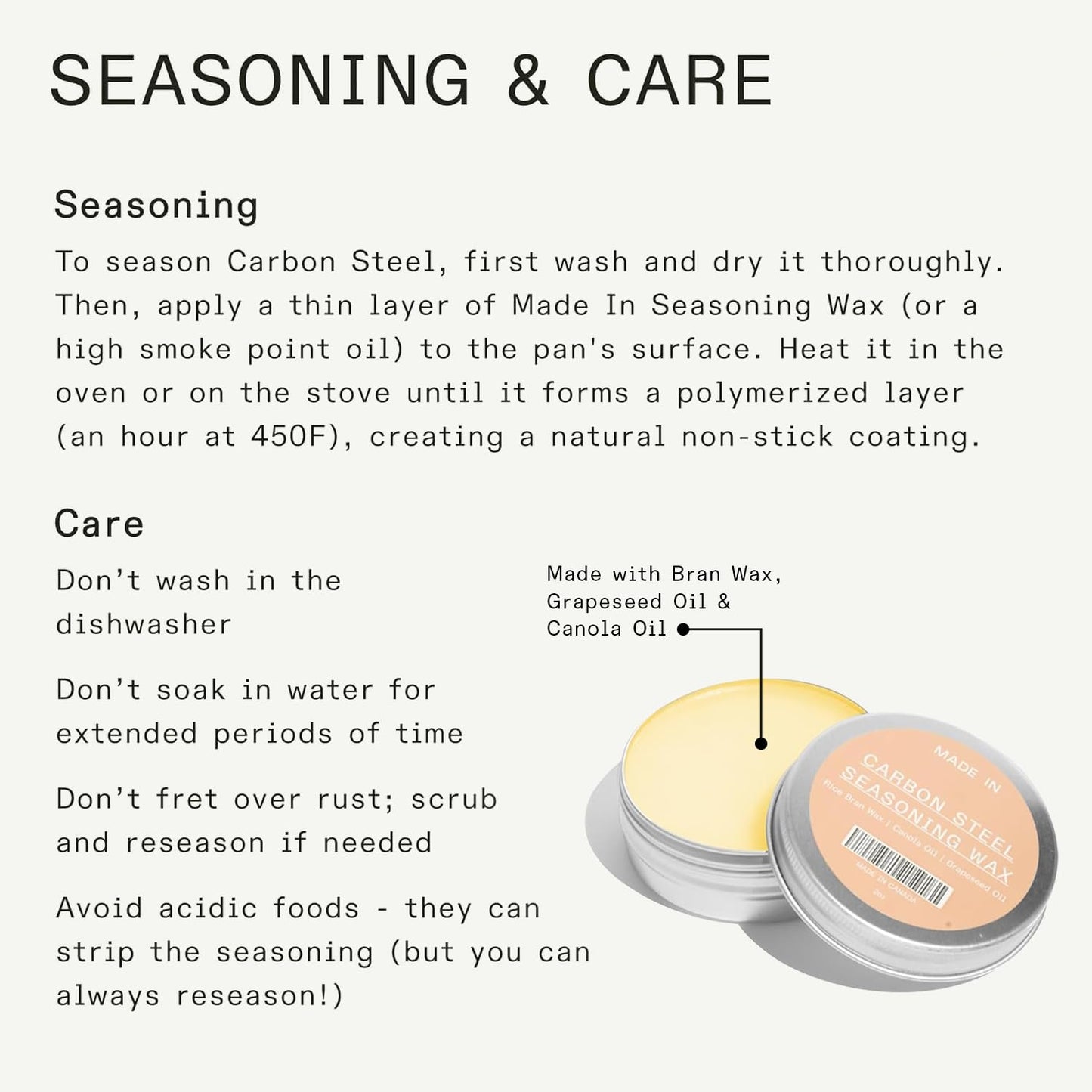Made In Cookware - Seasoned 12" Carbon Steel Frying Pan - (Like Cast Iron, but Better) - Professional Cookware - Crafted in Sweden - Induction Compatible