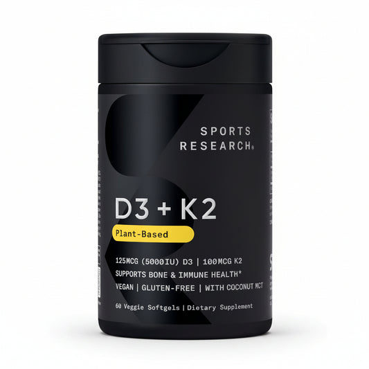 Sports Research Vegan Vitamin D3 5000 IU + K2 MK-7