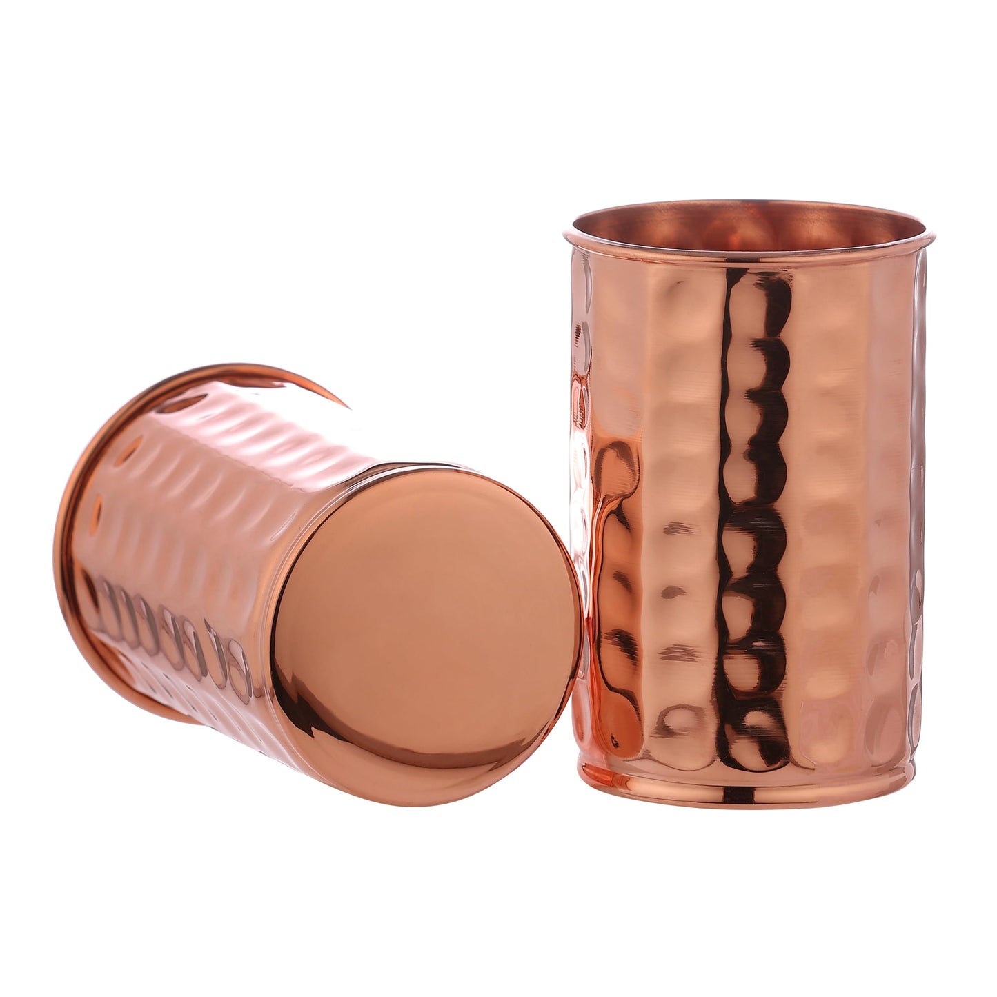 HealthGoodsIn Pure Hammered Copper Cups 350mL (Set of 2)