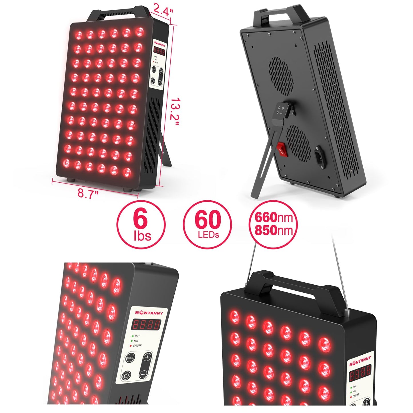 BONTANNY Clinical Red Light Therapy Panel