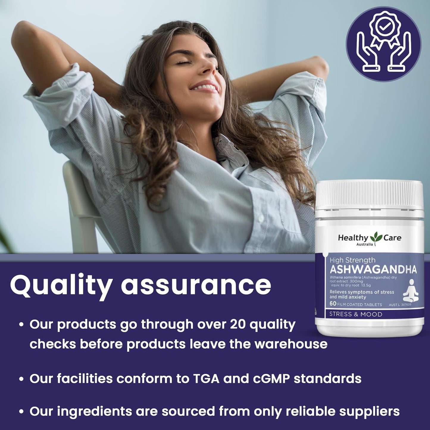 Healthy Care High Strength Ashwagandha (60 Tablets)