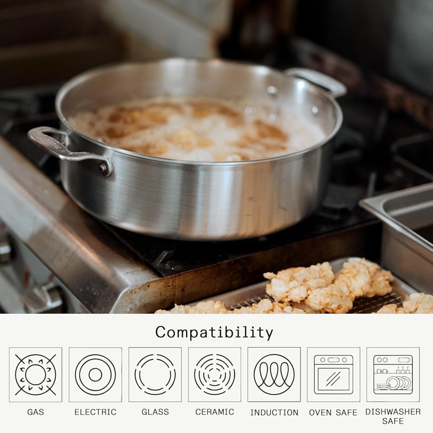 Made In 6-Quart 5-Ply Stainless Steel Rondeau