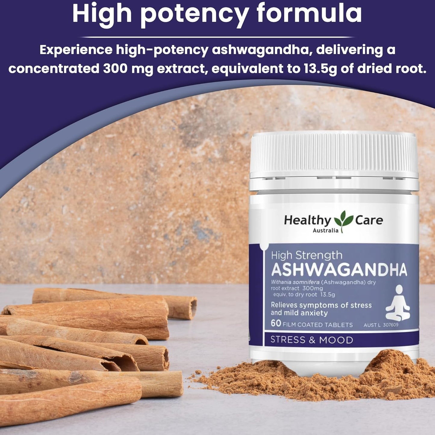 Healthy Care High Strength Ashwagandha (60 Tablets)