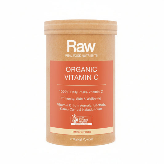 Amazonia Raw Real Food Nutrients Organic Vitamin C Powder (Passionfruit 200g)