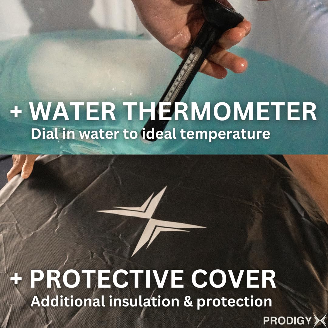 Prodigy X Portable Ice Plunge Bath Tub (Includes Lid & Thermometer)