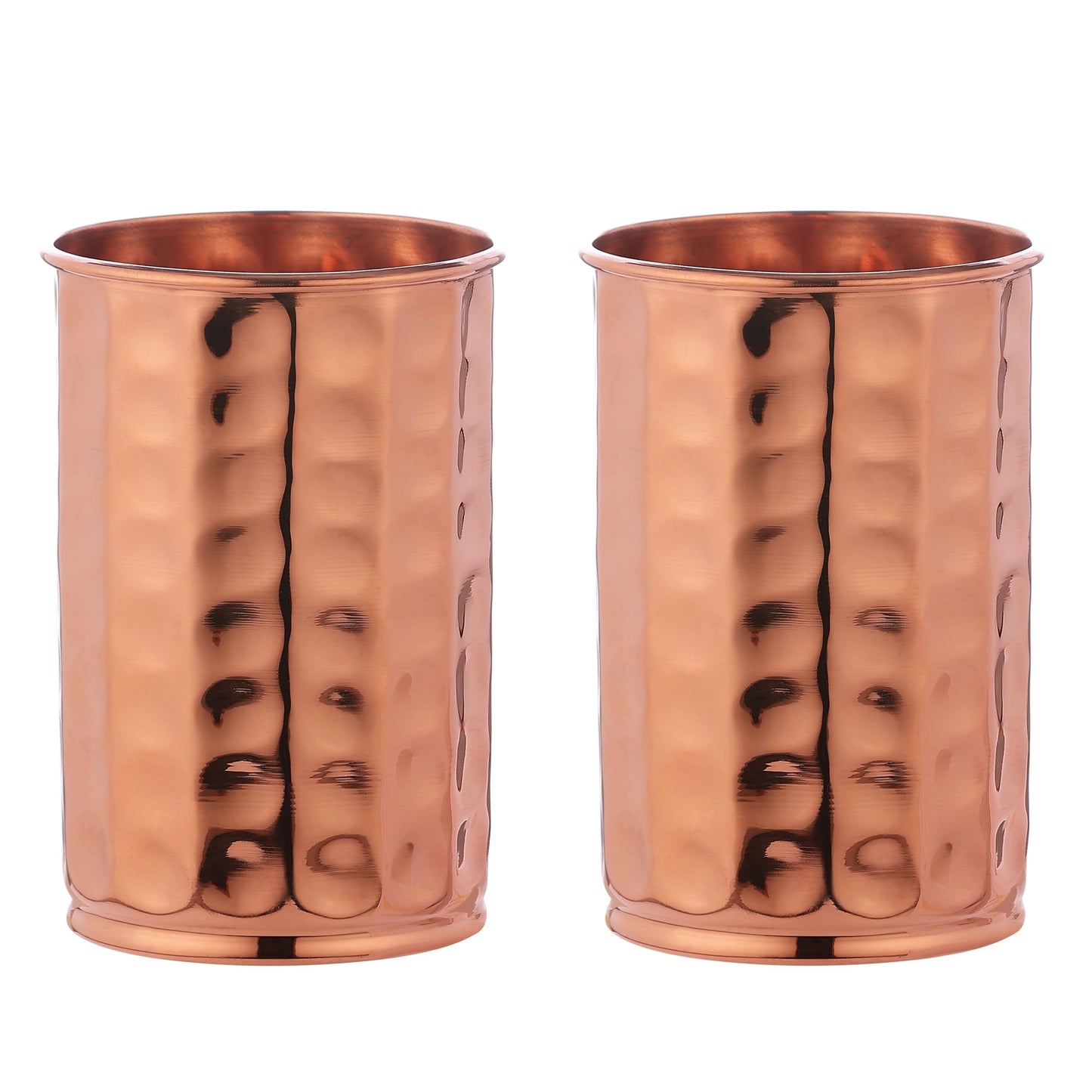 HealthGoodsIn Pure Hammered Copper Cups 350mL (Set of 2)