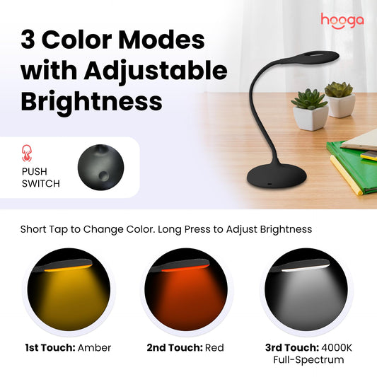Hooga Tri-Mode Circadian Desk Lamp