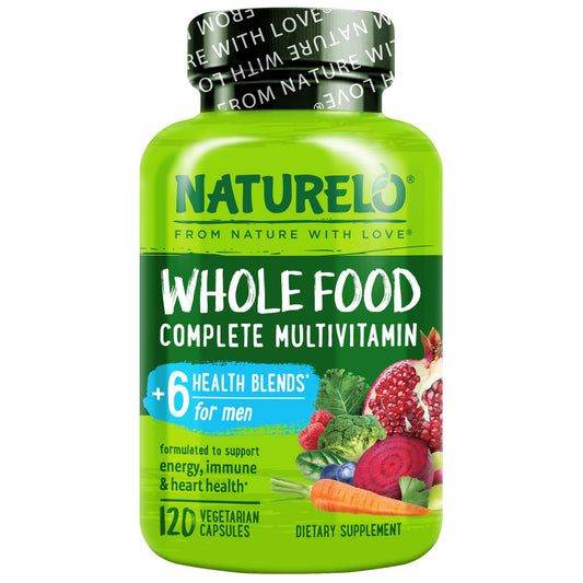 NATURELO Whole Food Multivitamin for Men (120 Vegan Capsules)