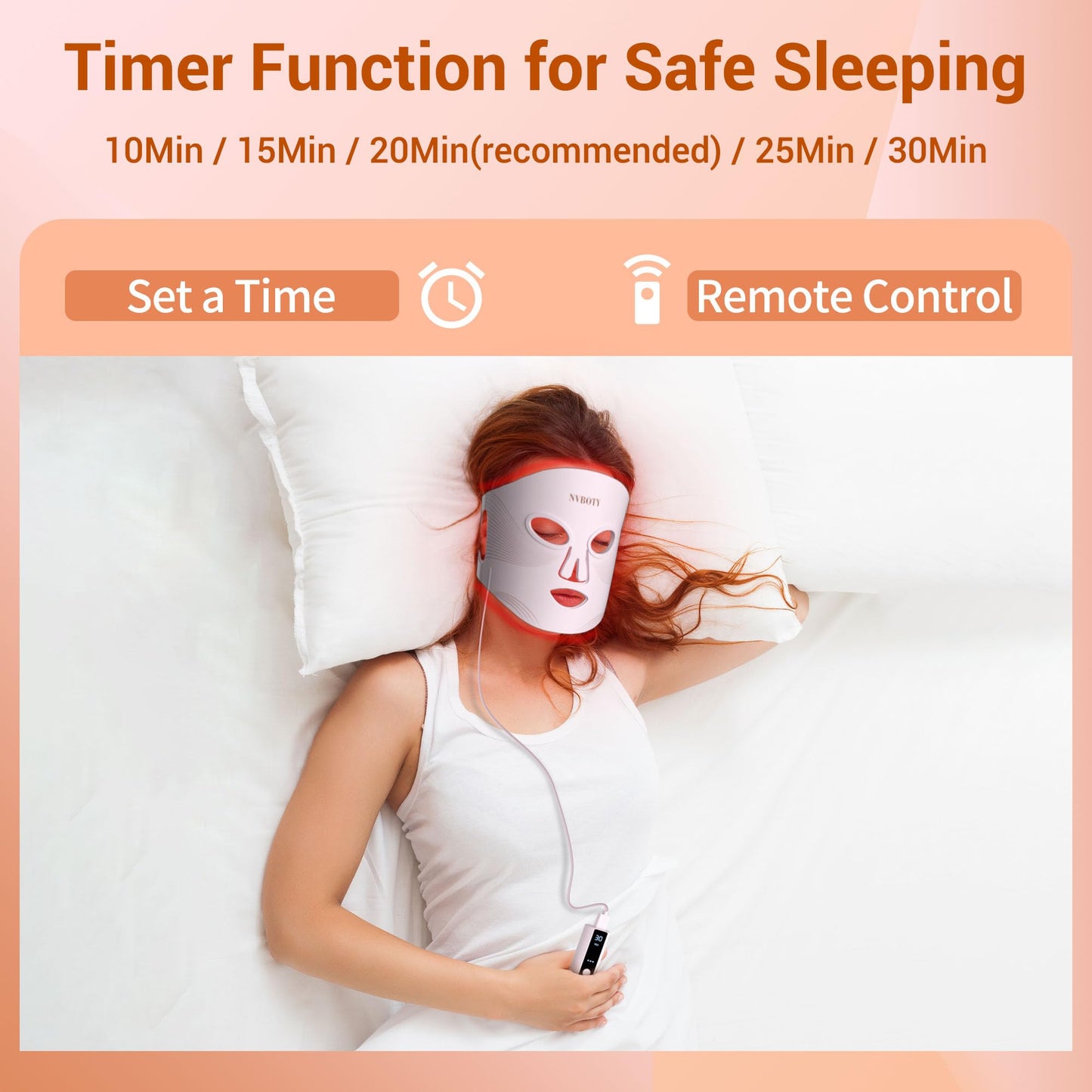 NVBOTY 4-Mode 400 LED Light Therapy Face Mask