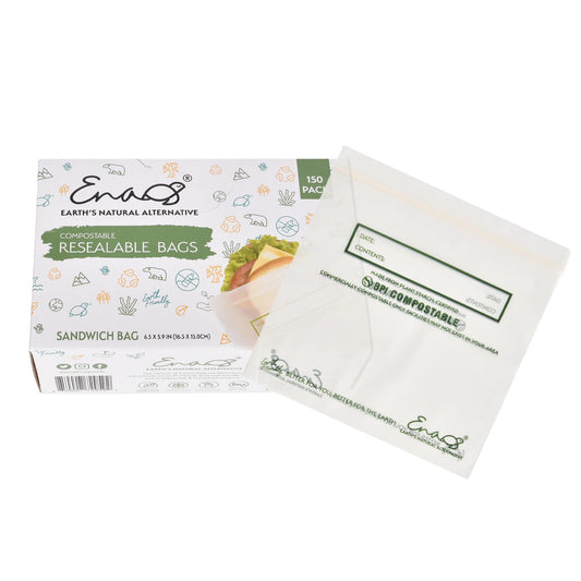 Earth's Natural Alternative 100% Compostable Food Storage Snack Bags (150-Pack)