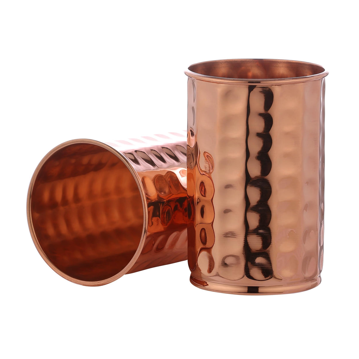HealthGoodsIn Pure Hammered Copper Cups 350mL (Set of 2)