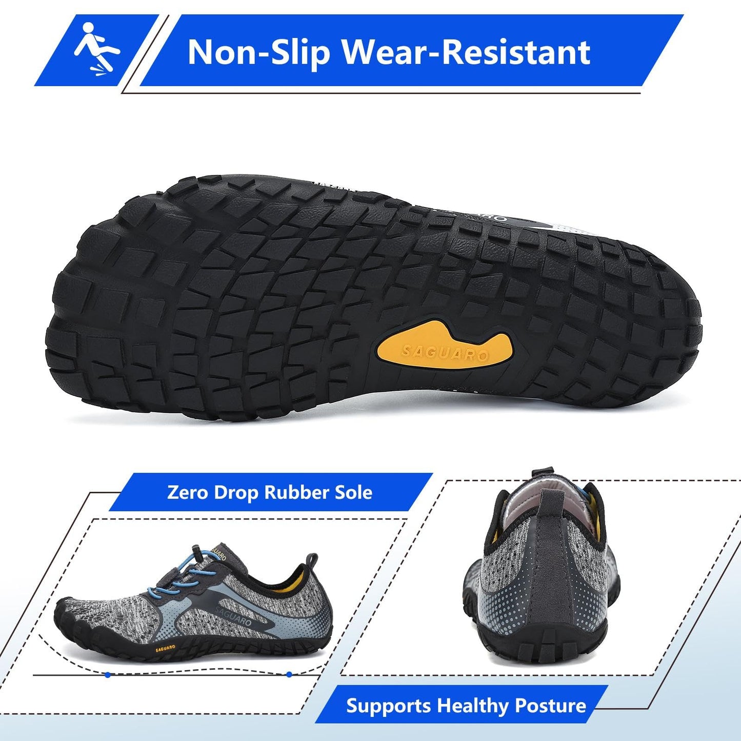 SAGUARO Unisex Barefoot Trail Running Shoes, Lightweight Breathable.