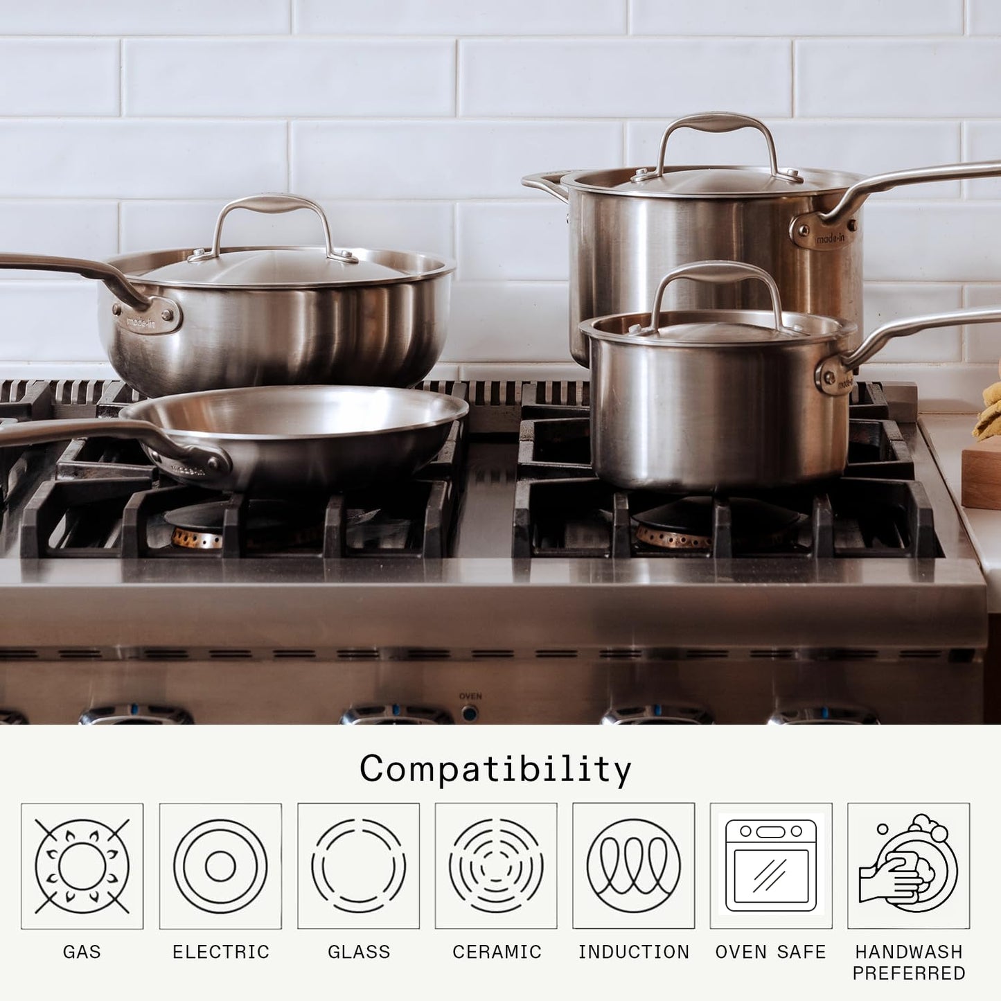 Made In 10-Piece 5-Ply Stainless Steel Cookware Set