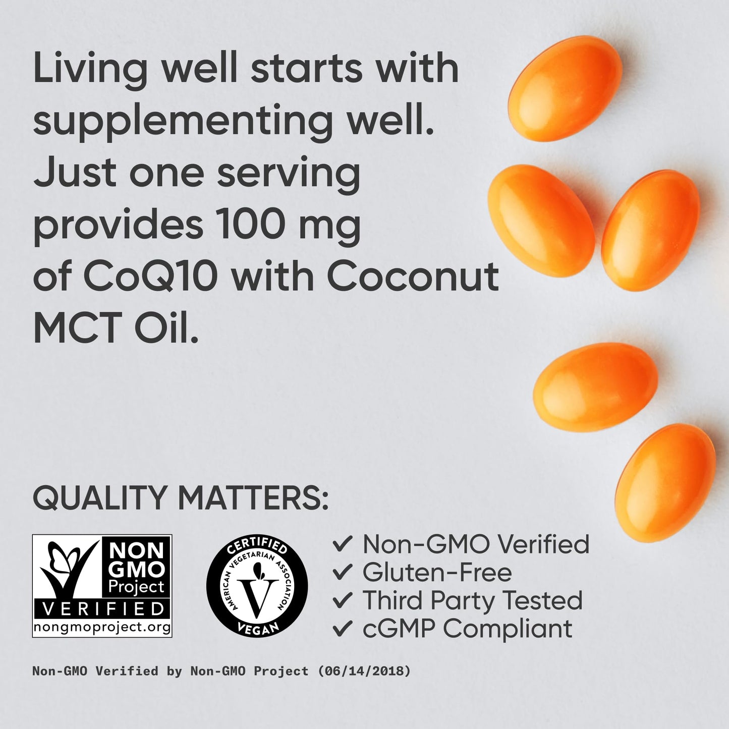 Sports Research Vegan CoQ10 100mg with Coconut Oil & BioPerine