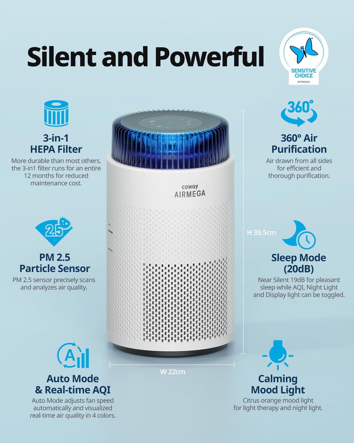 Coway Airmega 100 HEPA Air Purifier
