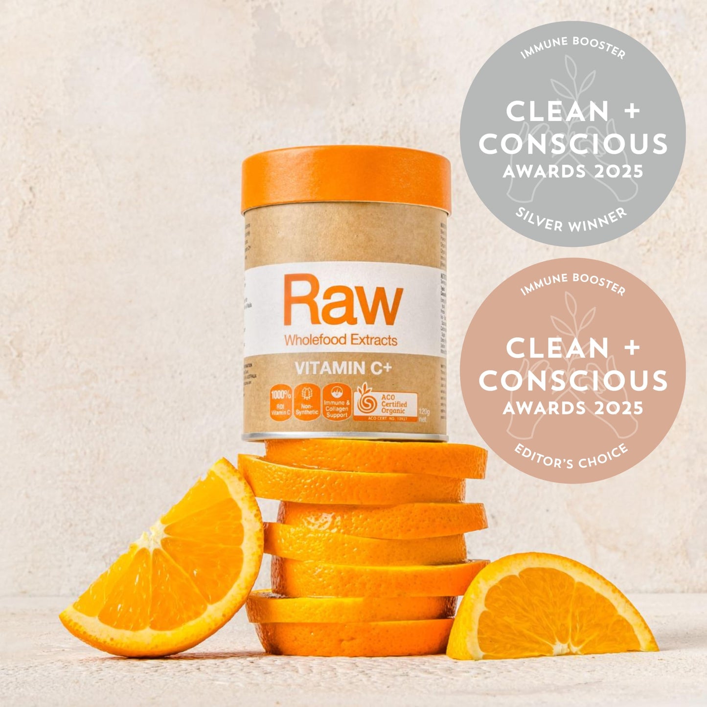 Amazonia Raw Real Food Nutrients Organic Vitamin C Powder (Passionfruit 200g)
