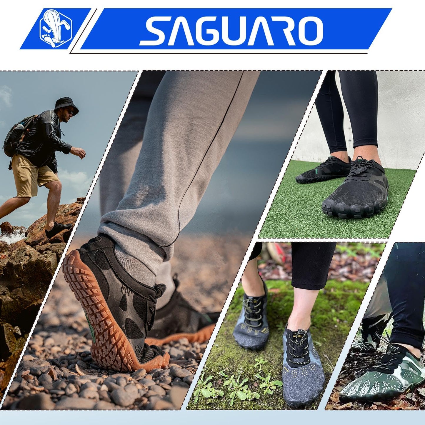 SAGUARO Unisex Barefoot Trail Running Shoes, Lightweight Breathable.