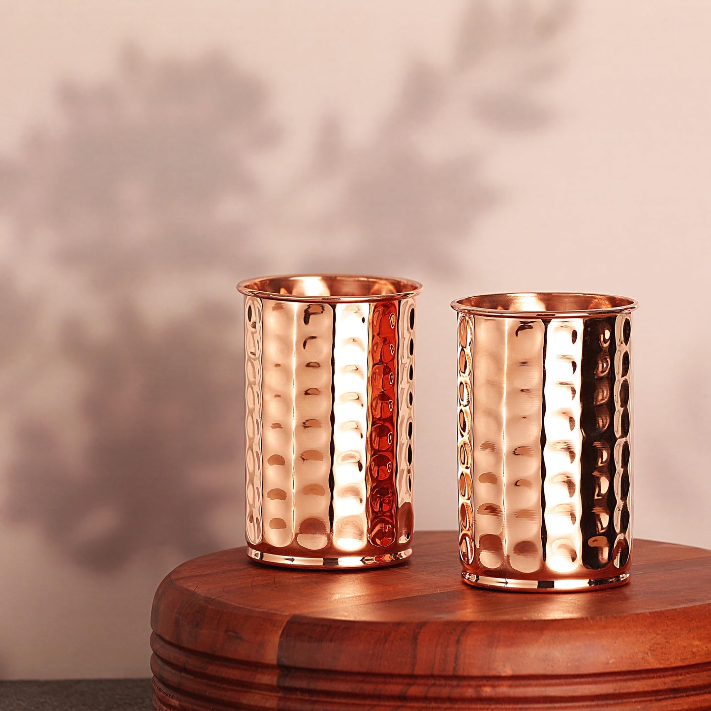 HealthGoodsIn Pure Hammered Copper Cups 350mL (Set of 2)