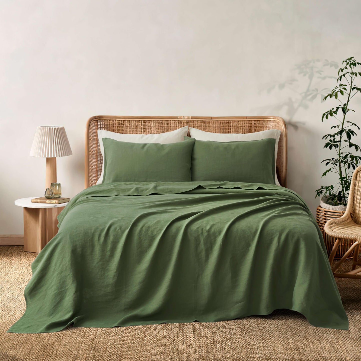 ATLINIA 100% Pure Flax Linen Bedding Set
