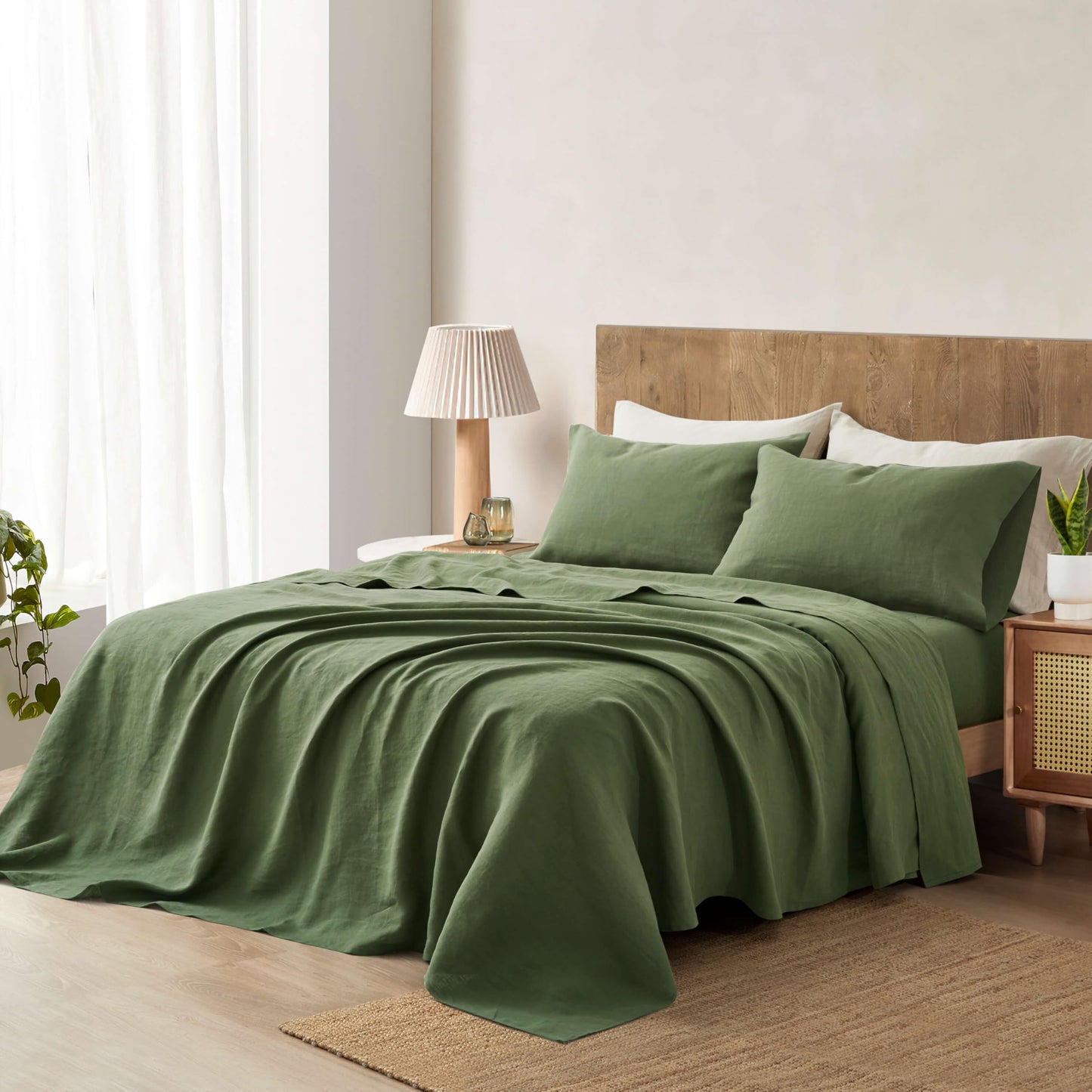ATLINIA 100% Pure Flax Linen Bedding Set