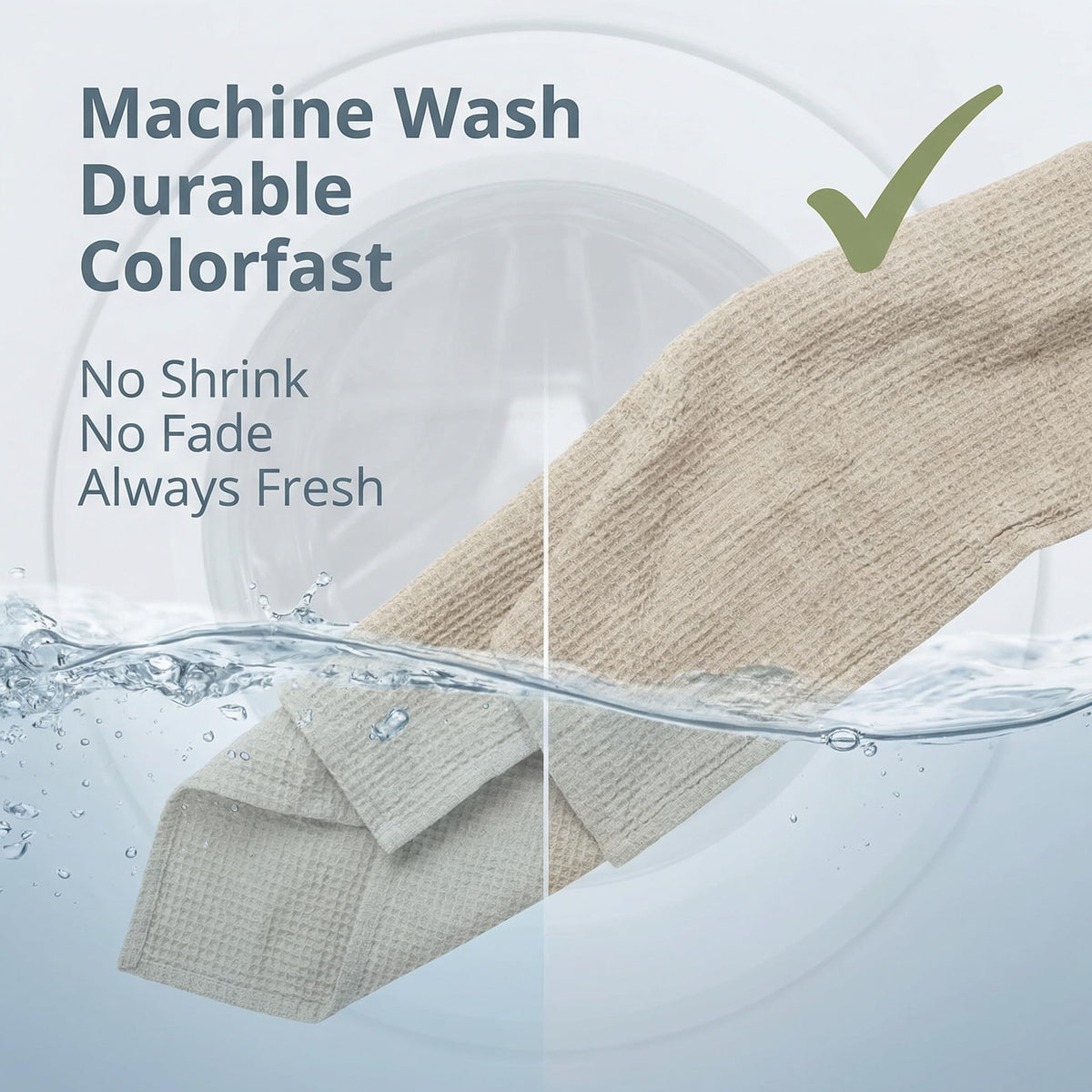 PThing Stories Pure 100% Linen Waffle Weave Bath Towel (30x60")