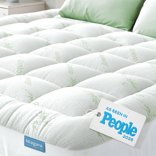 Niagara Sleep Solution Bamboo Queen Mattress Topper — Breathable Pillow Top