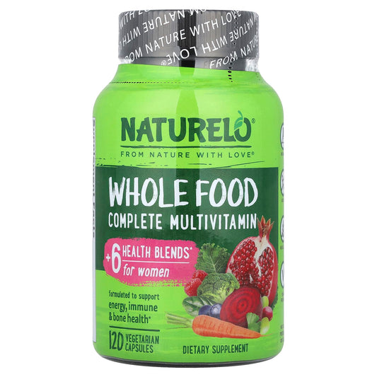 NATURELO Whole Food Multivitamin for Women (120 Vegan Capsules)