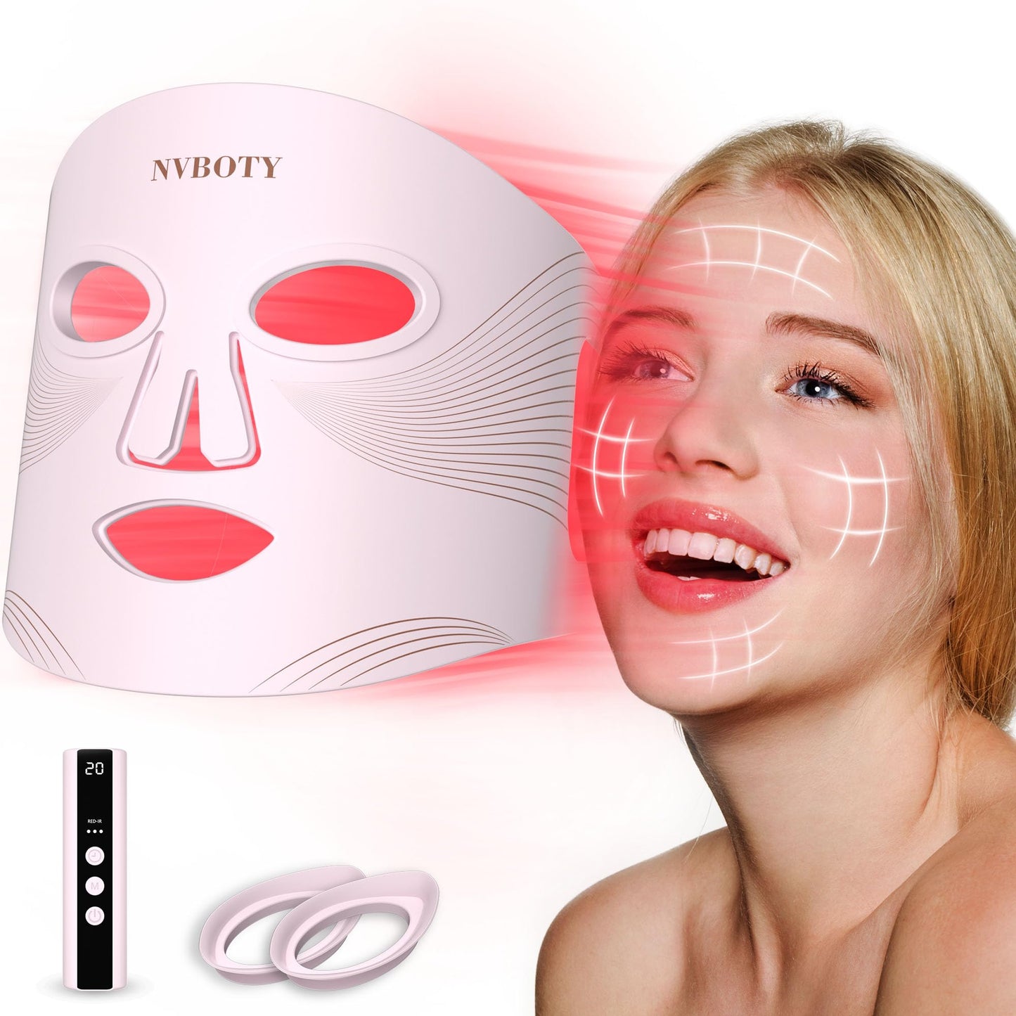 NVBOTY 4-Mode 400 LED Light Therapy Face Mask