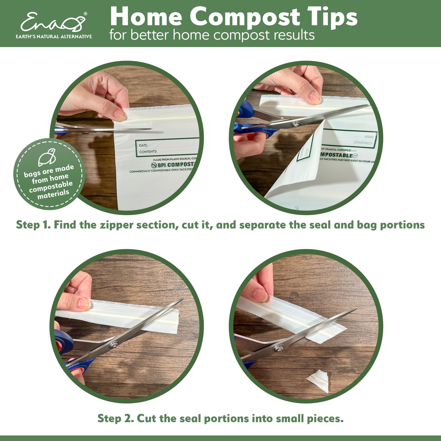 Earth's Natural Alternative 100% Compostable Food Storage Snack Bags (150-Pack)