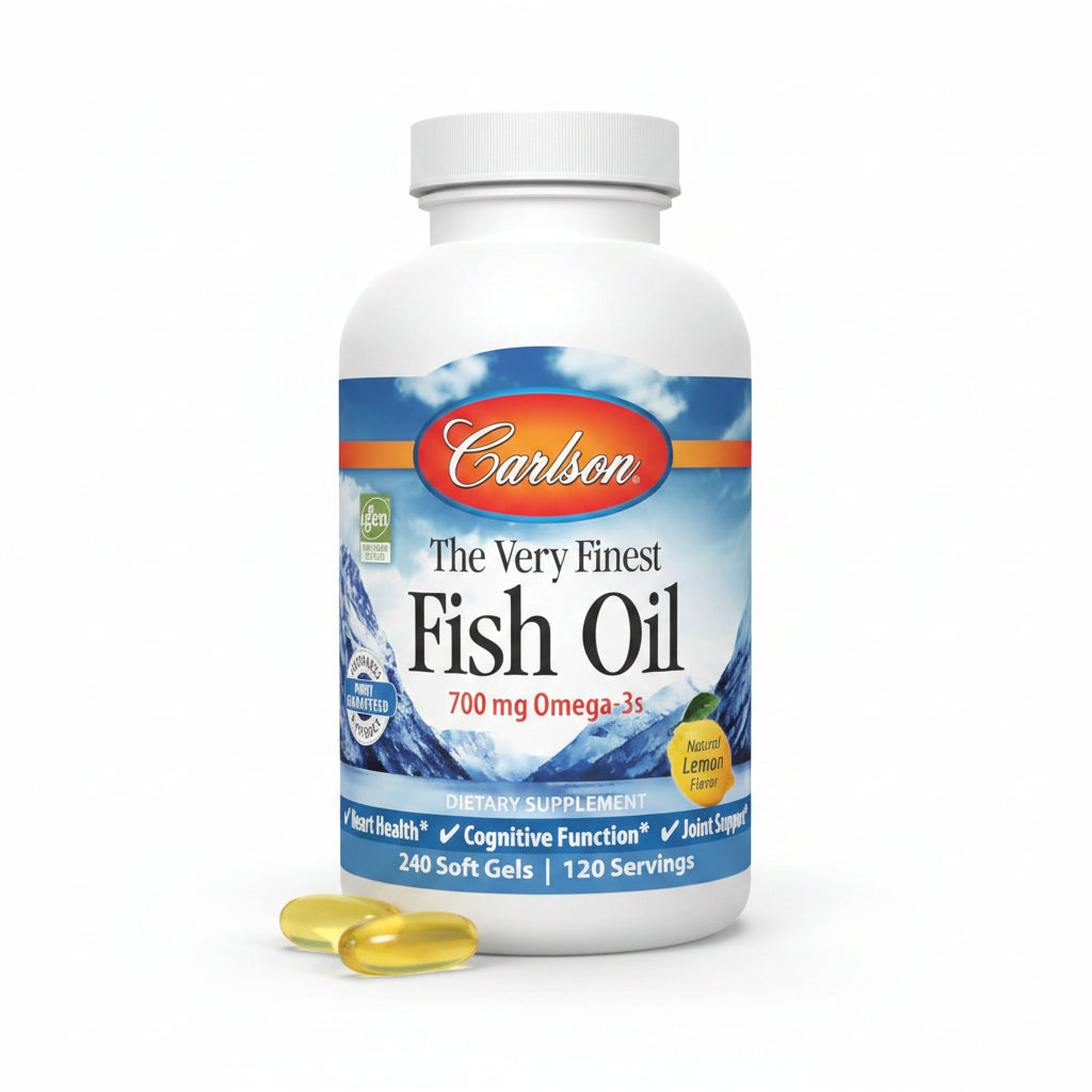 Carlson The Very Finest Fish Oil (Natural Lemon 240 Softgels)