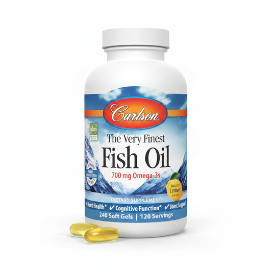 Carlson The Very Finest Fish Oil (Natural Lemon 240 Softgels)